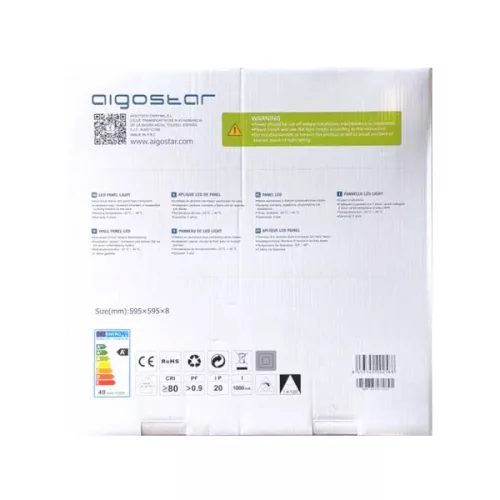 LED Panel 600x600 40W 6000K Aigostar