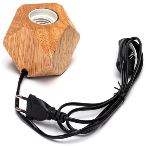 Asztali lámpa foglalat fa