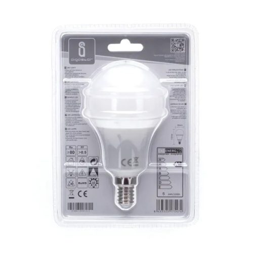 AIGOSTAR LED izzó A60 E14 6W 280° hideg fehér