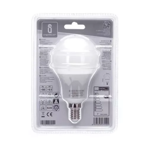 AIGOSTAR LED izzó A60 E14 7W 280° meleg fehér