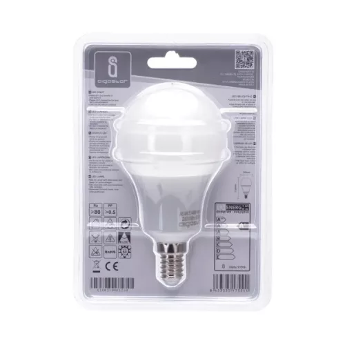 AIGOSTAR LED izzó A60 E14 8W 280° hideg fehér