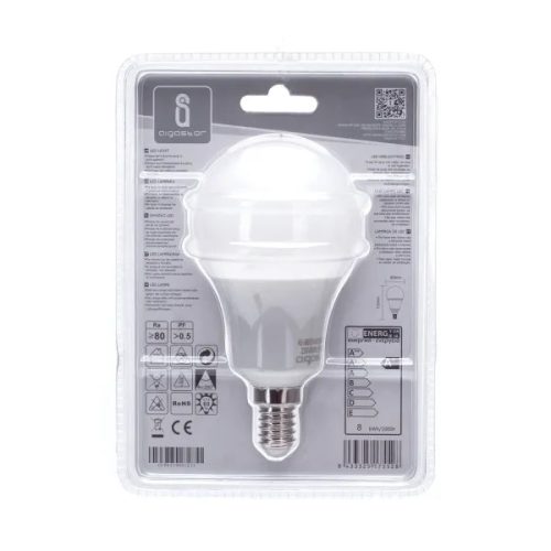 LED izzó A60 E14 8W 280° Meleg fehér