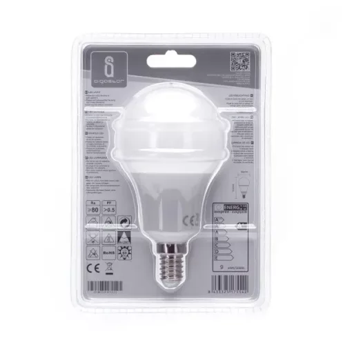 LED izzó A60 E14 9W 280° Meleg fehér