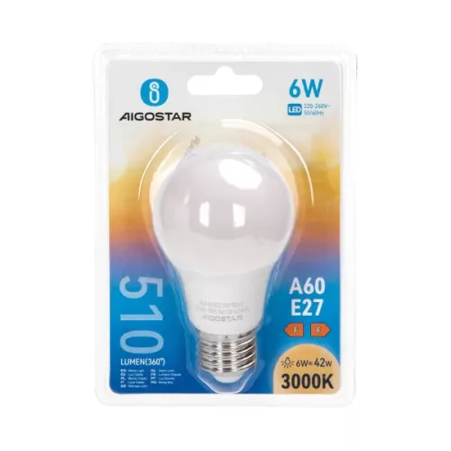 AIGOSTAR LED izzó 6W E27 foglalattal