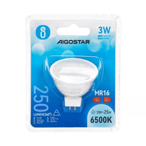 AIGOSTAR LED izzó MR16 3W hideg fehér