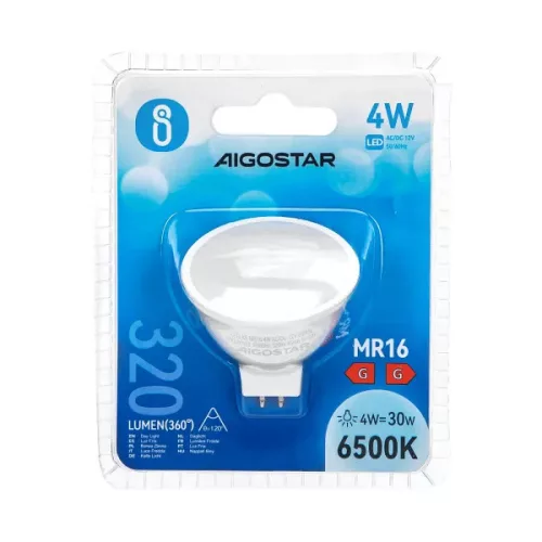AIGOSTAR LED izzó MR16 4W hideg fehér