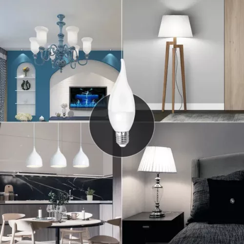 AIGOSTAR LED izzó CL37 E27 3W 270° hideg fehér