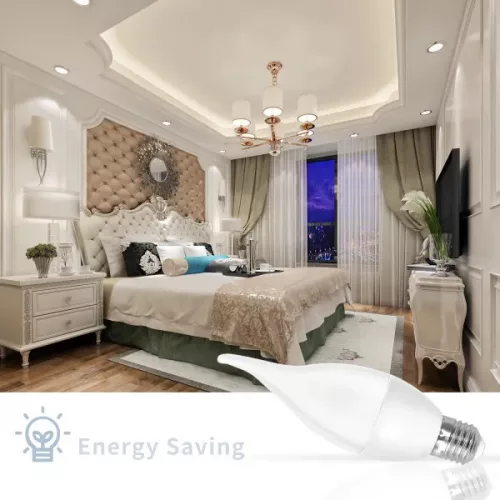 AIGOSTAR LED izzó CL37 E27 4W 270° hideg fehér