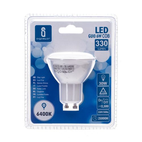 AIGOSTAR LED spot GU10 6W COB meleg fehér