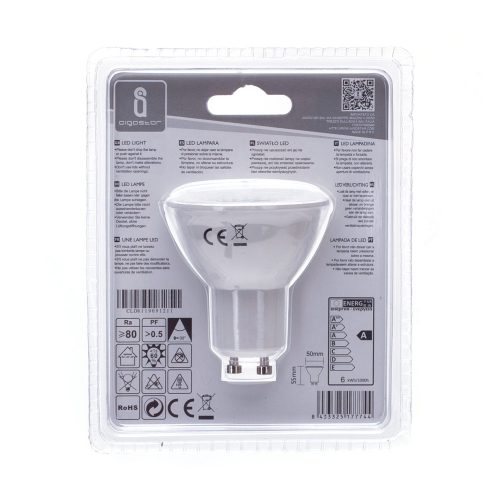 AIGOSTAR LED spot GU10 6W COB meleg fehér