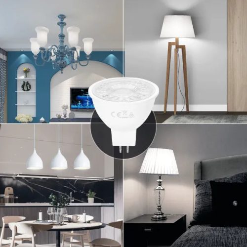 AIGOSTAR LED izzó MR16 6W COB hideg fehér