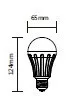 AIGOSTAR LED izzó 12W E27 hideg fehér 280° szórásszögű