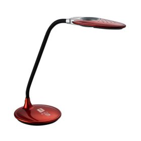 LED asztali lámpa, bordó-fekete, 5W, érintős-fényerőszabályozható