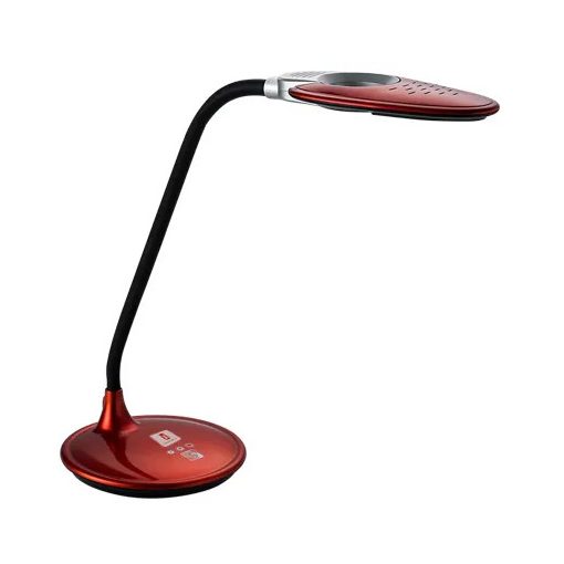 LED asztali lámpa, bordó-fekete, 5W, érintős-fényerőszabályozható