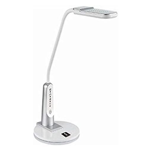 LED asztali lámpa ezüst-fehér 6W érintős-fényerőszabályozható