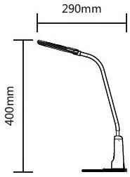 LED asztali lámpa ezüst-fehér 6W érintős-fényerőszabályozható
