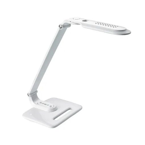 LED asztali lámpa lakk fehér 8W, érintős-fényerőszabályozható