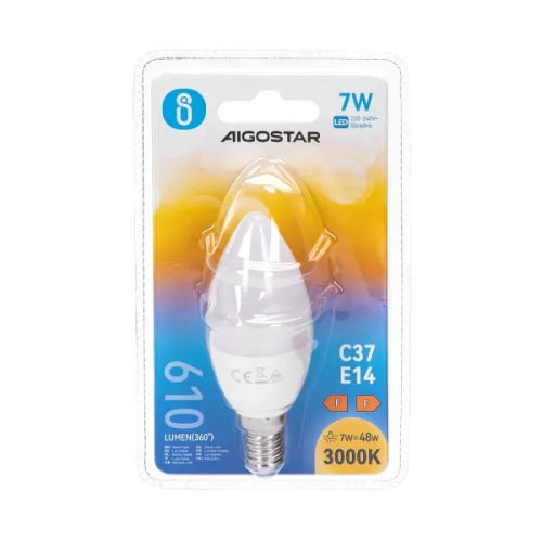AIGOSTAR LED izzó 7W E14 foglalatú