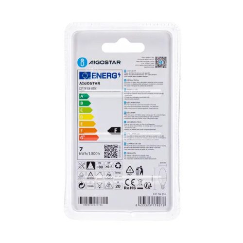 AIGOSTAR LED izzó 7W E14 foglalatú