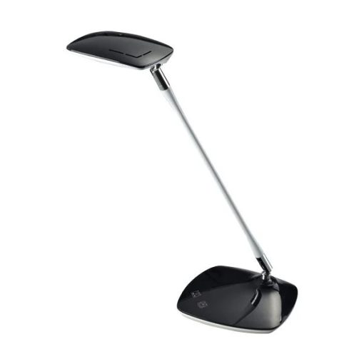 LED asztali lámpa lakk fekete-fehér, 8W, érintős-fényerő és színhőmérséklet szabályozható