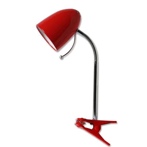 Asztali lámpa piros csiptetős E27 