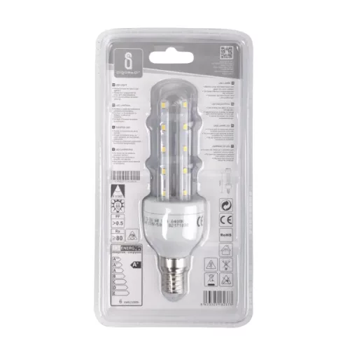 AIGOSTAR Kukorica LED izzó T3 2U E14 6W hideg fehér