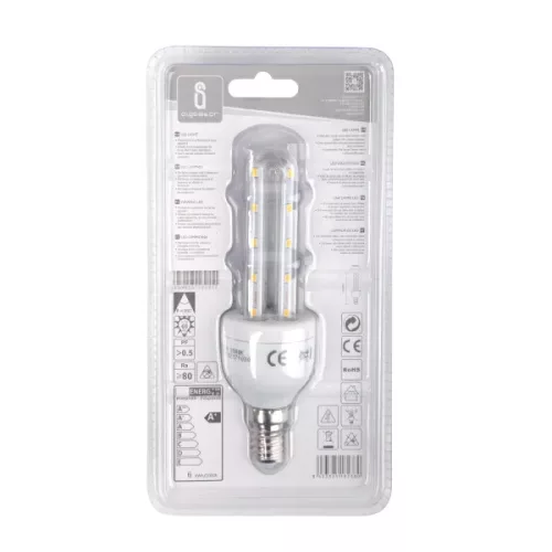 AIGOSTAR Kukorica LED izzó T3 2U E14 6W meleg fehér