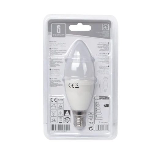 LED izzó A5 C37 E14 9W meleg