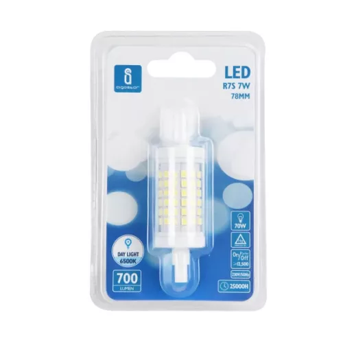LED izzó R7S Aigostar 7W 78mm Hideg fehér