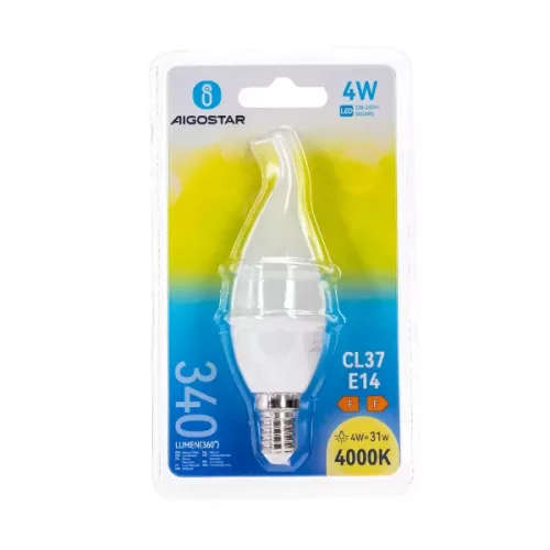 LED izzó Lánggyertya 4W E14 Természeres fehér Aigostar