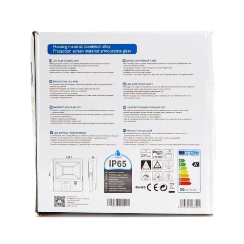 LED SLIM Reflektor Mozgásérzékelővel 50W 6000K IP65 Aigostar