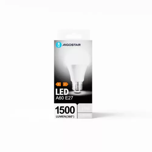 LED IZZÓ A60 E27 15W 190° HIDEG FEHÉR 6500K AIGOSTAR
