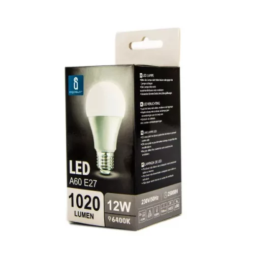 LED IZZÓ A60 E27 12W 280° HIDEG FEHÉR AIGOSTAR