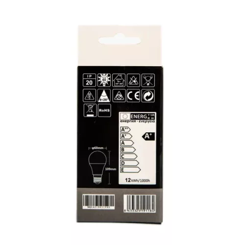 LED IZZÓ A60 E27 12W 280° HIDEG FEHÉR AIGOSTAR