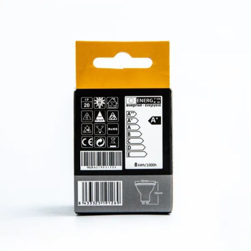 Led izzó GU10 8W meleg fehér 