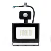 LED SLIM REFLEKTOR MOZGÁS-ÉS SZÜRKÜLETÉRZÉKELŐVEL AIGOSTAR 50W 6400K IP65 FEKETE 