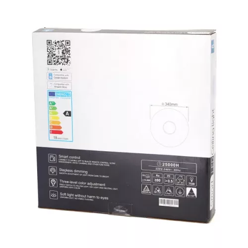 AIGOSTAR LED MENNYEZETI LÁMPA WIFI 18W RGB+CCT 3000K-6500K