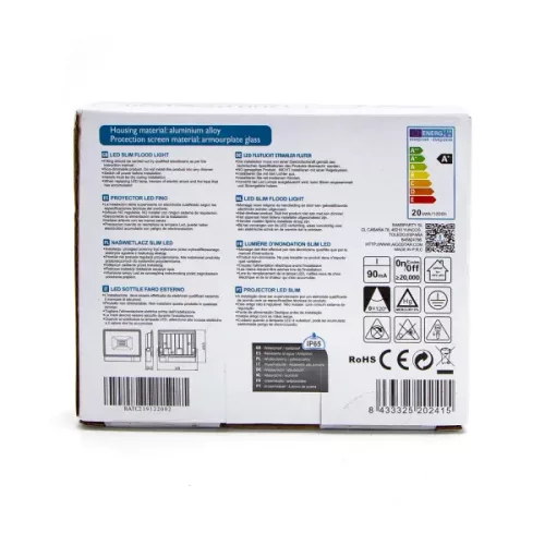 LED SLIM REFLEKTOR AIGOSTAR 20W 6400K IP65 FEHÉR