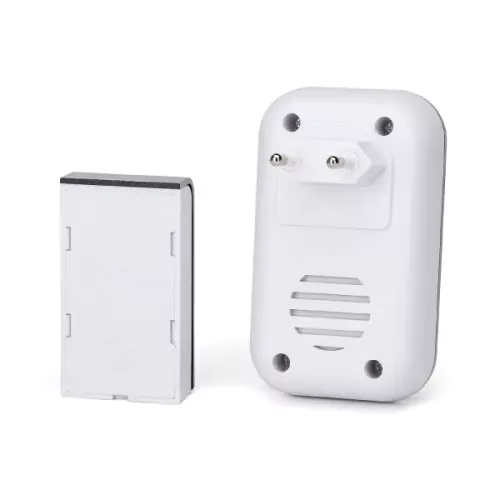 Vezeték nélküli digitális ajtócsengő dupla vevő egységgel Ezüst IP44