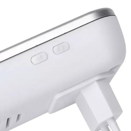 Vezeték nélküli digitális ajtócsengő dupla vevő egységgel Ezüst IP44