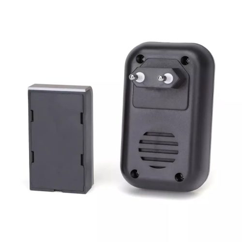 Vezeték nélküli digitális ajtócsengő dupla vevő egységgel fekete és arany színű