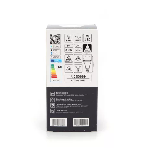 SMART WIFI-S LED IZZÓ 14W/E27/A65/RGB/3000-6500K
