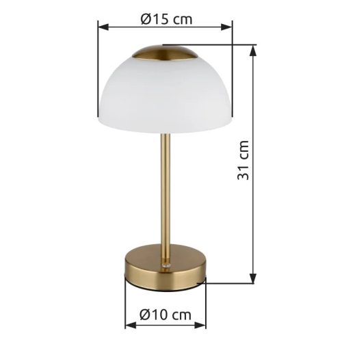 Sarima asztali lámpa újratölthető arany fényerő szabályozható