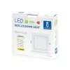 AIGOSTAR MINI LED PANEL NÉGYSZÖGLETES 9W MELEG FEHÉR (FURAT:110-120mm)