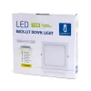 AIGOSTAR MINI LED PANEL NÉGYSZÖGLETES 15W MELEG FEHÉR (FURAT:140-150mm)