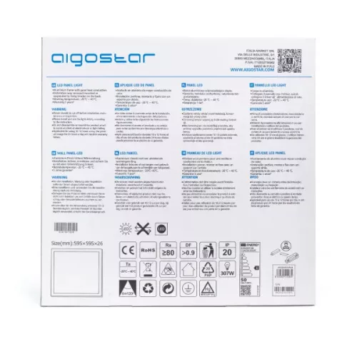 LED Panel 595x595 50W 4000K Aigostar  BACKLITE