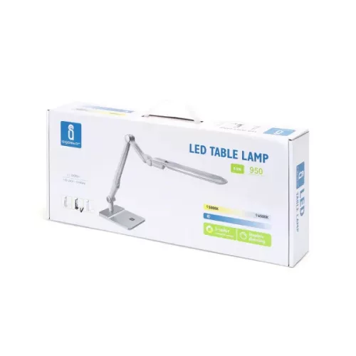 LED asztali lámpa lakk fekete 9W érintős-fényerő és színhőmérséklet szabályzós