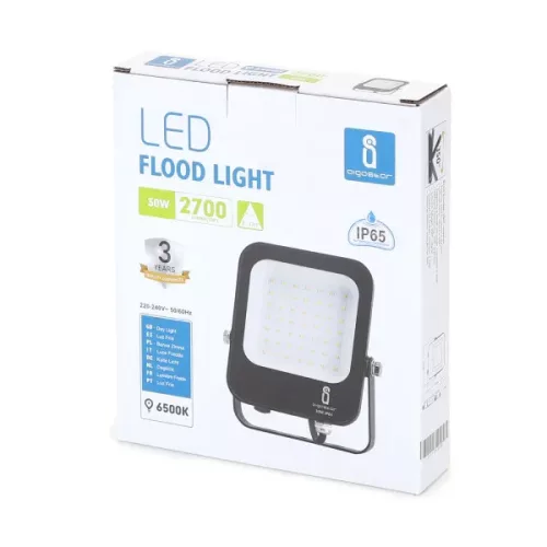 LED REFLEKTOR AIGOSTAR 30W 6500K IP65 FEKETE