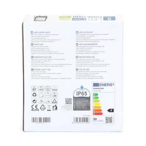 LED REFLEKTOR AIGOSTAR 30W 6500K IP65 FEKETE