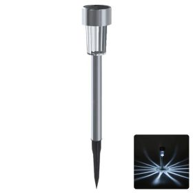   LED napelemes hangulatvilágítás, rozsdamentes acél, egyenes, 6500K